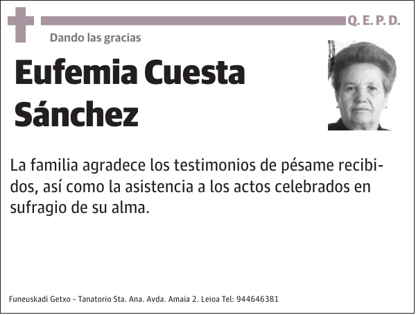 Eufemia Cuesta Sánchez