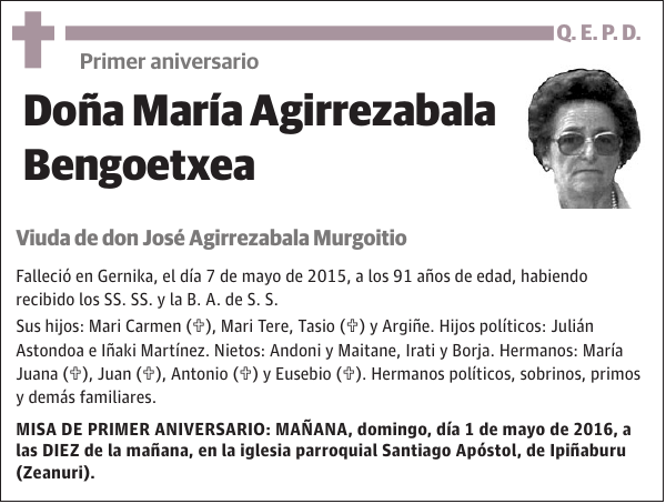 María Agirrezabala Bengoetxea