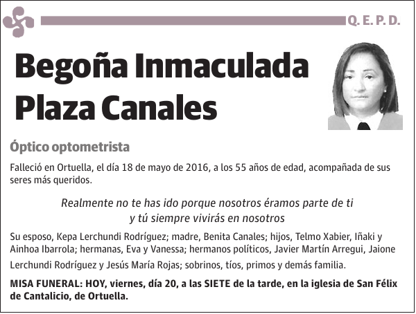 Begoña Inmaculada Plaza Canales