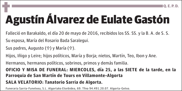 Agustín Álvarez de Eulate Gastón