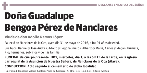 Guadalupe Bengoa Pérez de Nanclares
