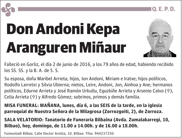 Andoni Kepa Aranguren Miñaur