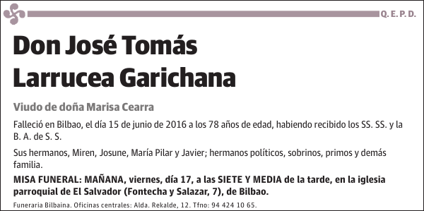 José Tomás Larrucea Garichana