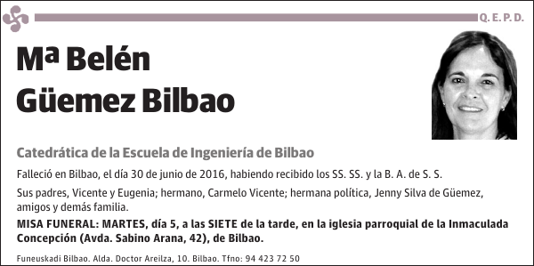 Mª Belén Güemez Bilbao