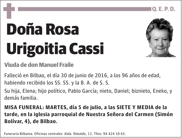 Rosa Urigoitia Cassi