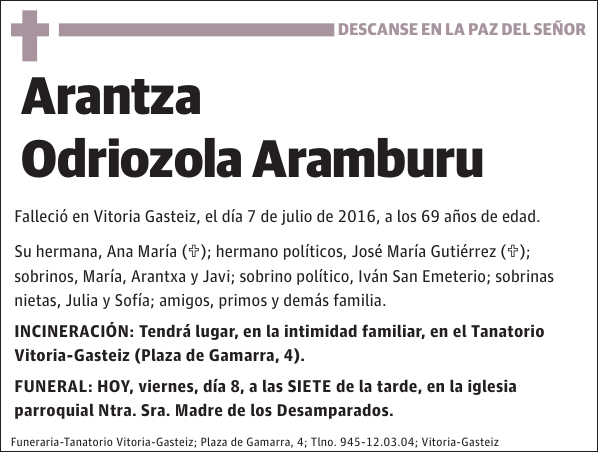 Arantza Odriozola Aramburu