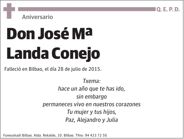 José Mª Landa Conejo