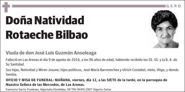 Natividad Rotaeche Bilbao
