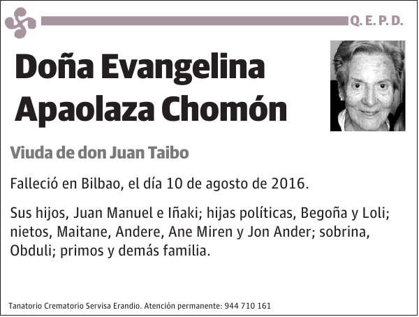 Evangelina Apaolaza Chomón