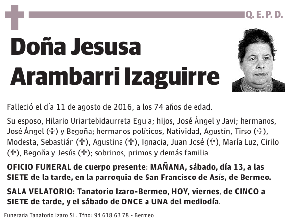 Jesusa Arambarri Izaguirre