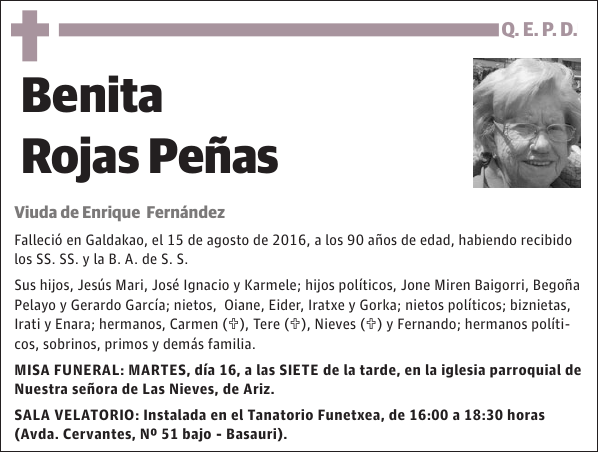 Benita Rojas Peñas