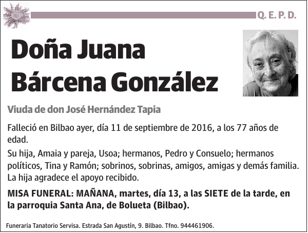 Juana Bárcena González