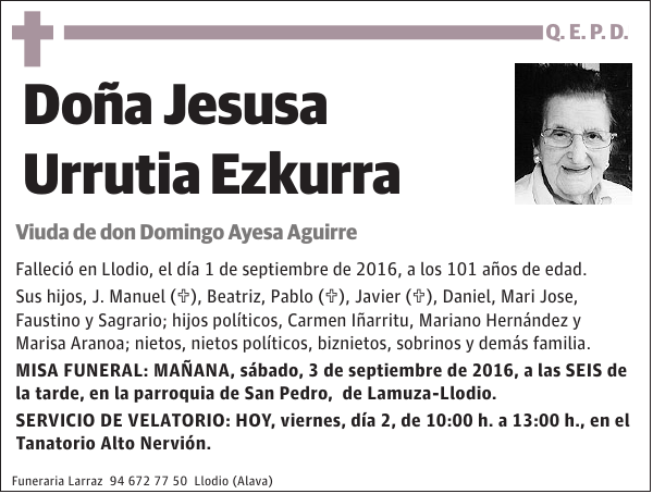 Jesusa Urrutia Ezkurra