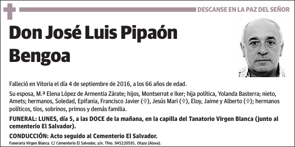 José Luis Pipaón Bengoa