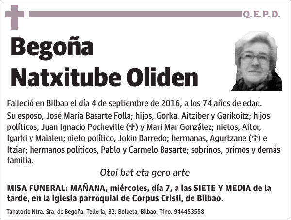 Begoña Natxitube Oliden
