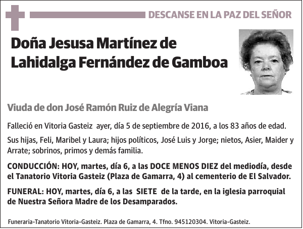Jesusa Martínez de Lahidalga Fernández de Gamboa