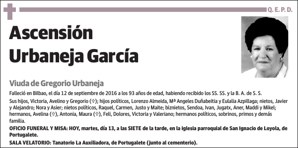 Ascensión Urbaneja García