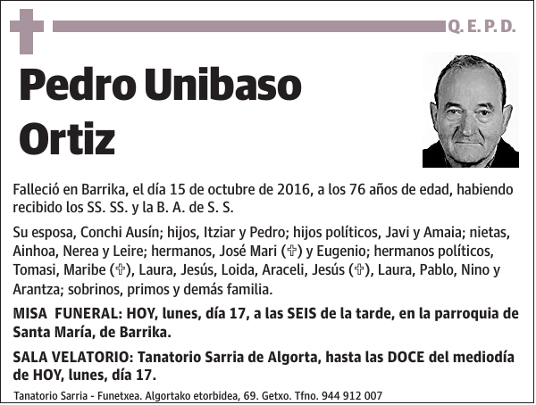 Pedro Unibaso Ortiz