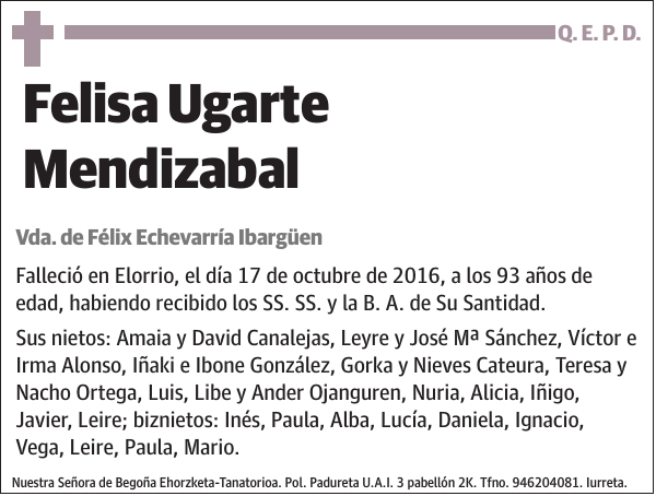 Felisa Ugarte Mendizabal