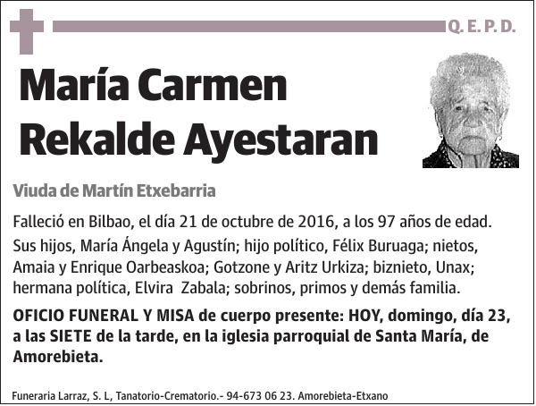 María Carmen Rekalde Ayestaran