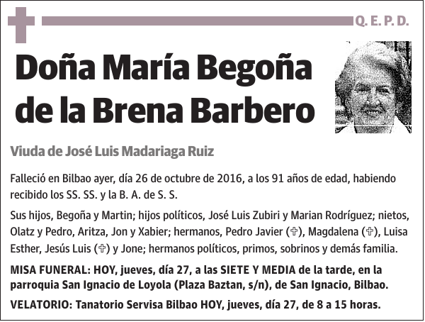 María Begoña de la Brena Barbero