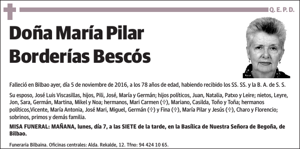 María Pilar Borderías Bescós