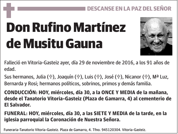 Rufino Martínez de Musitu Gauna