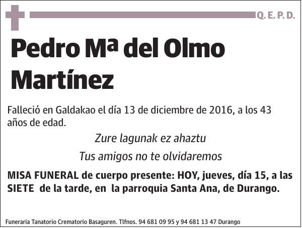 Pedro Mª del Olmo Martínez
