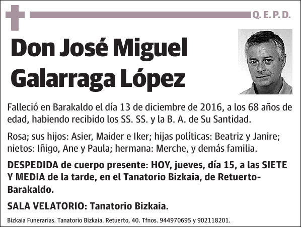 José Miguel Galarraga López