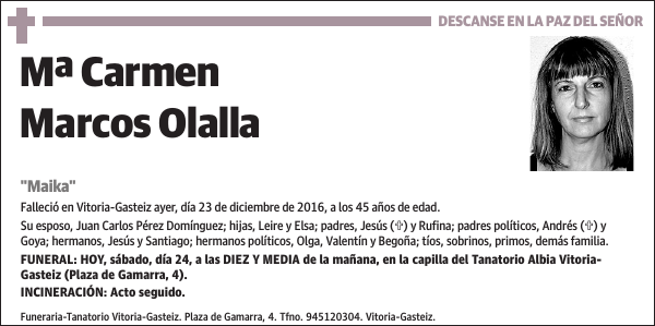 Mª Carmen Marcos Olalla