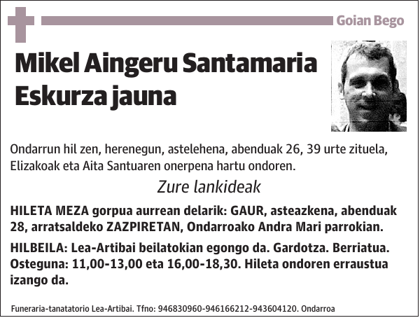 Mikel Aingeru Santamaria Eskurza
