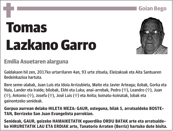 Tomas Lazkano Garro