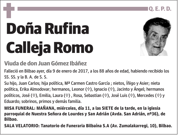 Rufina Calleja Romo