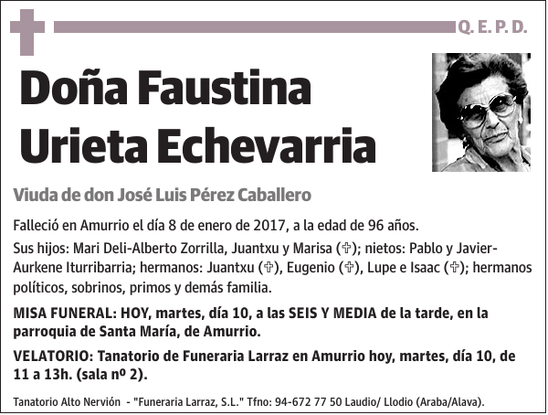 Faustina Urieta Echevarria