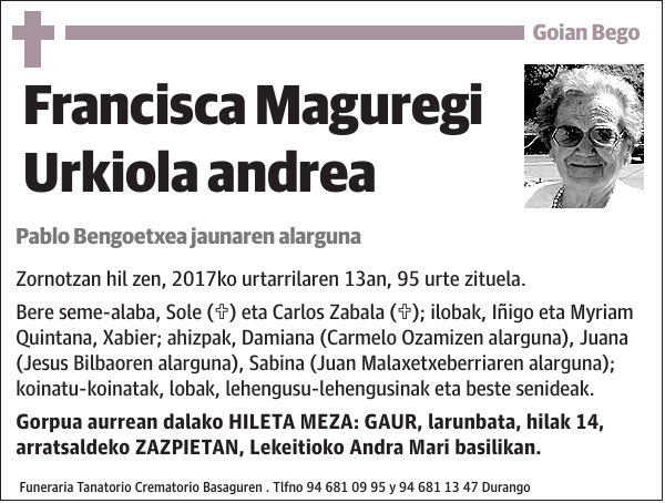 Francisca Maguregi Urkiola