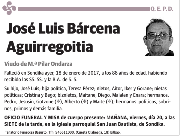José Luis Bárcena Aguirregoitia
