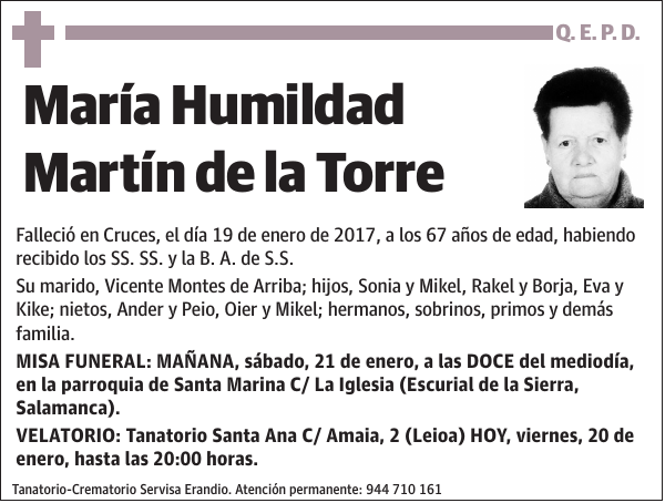 María Humildad Martín de la Torre