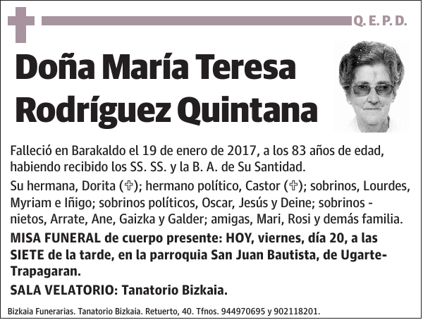 María Teresa Rodríguez Quintana