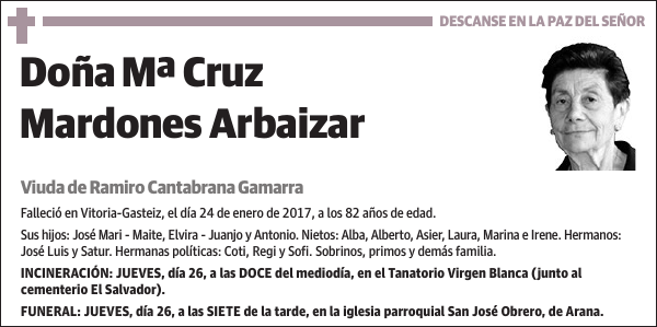 Mª Cruz Mardones Arbaizar