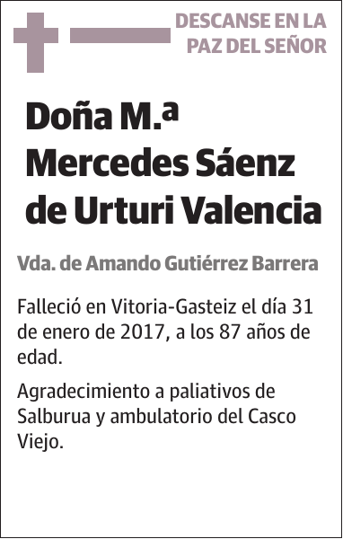 M.ª Mercedes Sáenz de Urturi Valencia