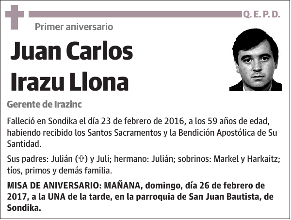 Juan Carlos Irazu Llona