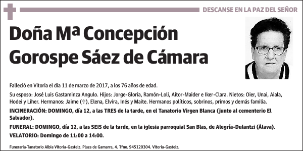 Mª Concepción Gorospe Sáez de Cámara