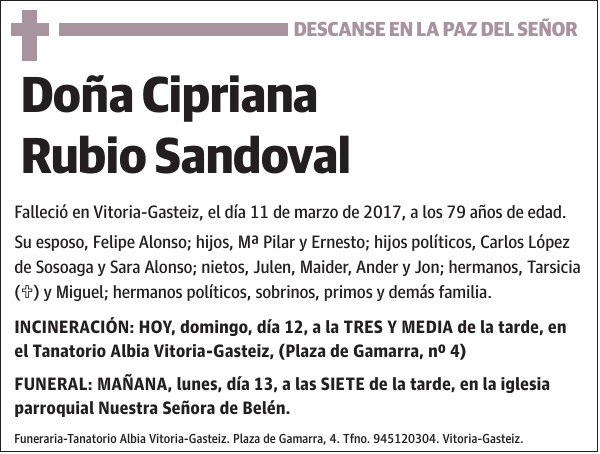 Cipriana Rubio Sandoval