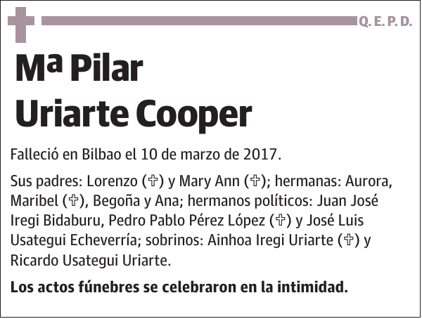 Mª Pilar Uriarte Cooper