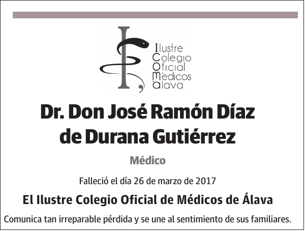 Dr. José Ramón Díaz de Durana Gutiérrez