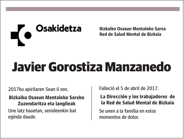 Javier Gorostiza Manzanedo