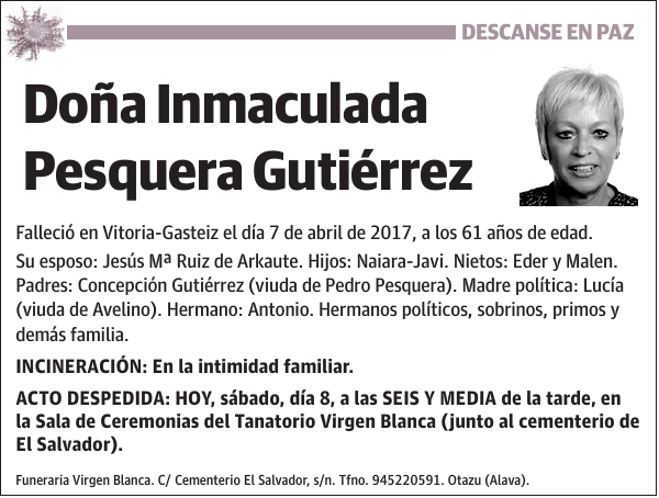 Inmaculada Pesquera Gutiérrez