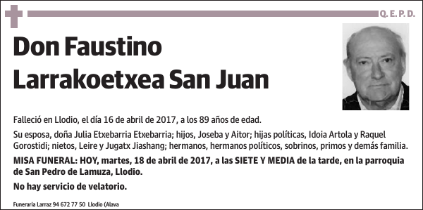Faustino Larrakoetxea San Juan