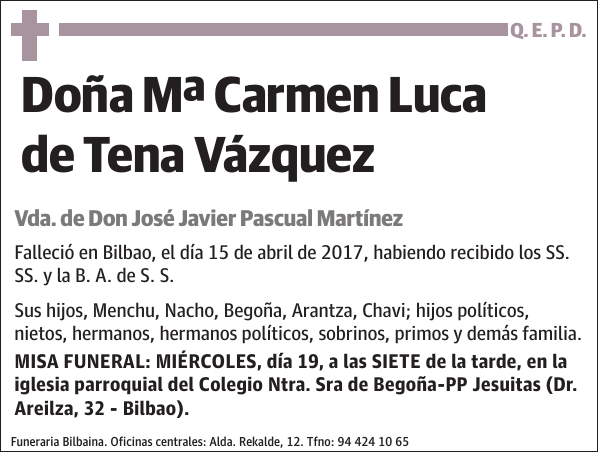 Mª Carmen Luca de Tena Vázquez
