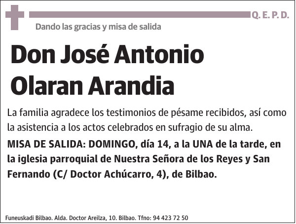 José Antonio Olaran Arandia